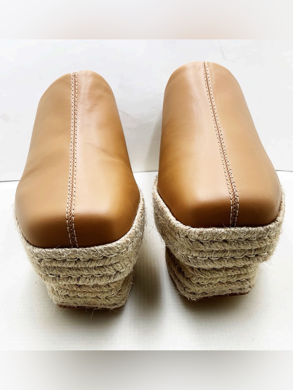 {Cult Gia} Lia Leather Espadrille Platform Mules - Picture 7 of 16